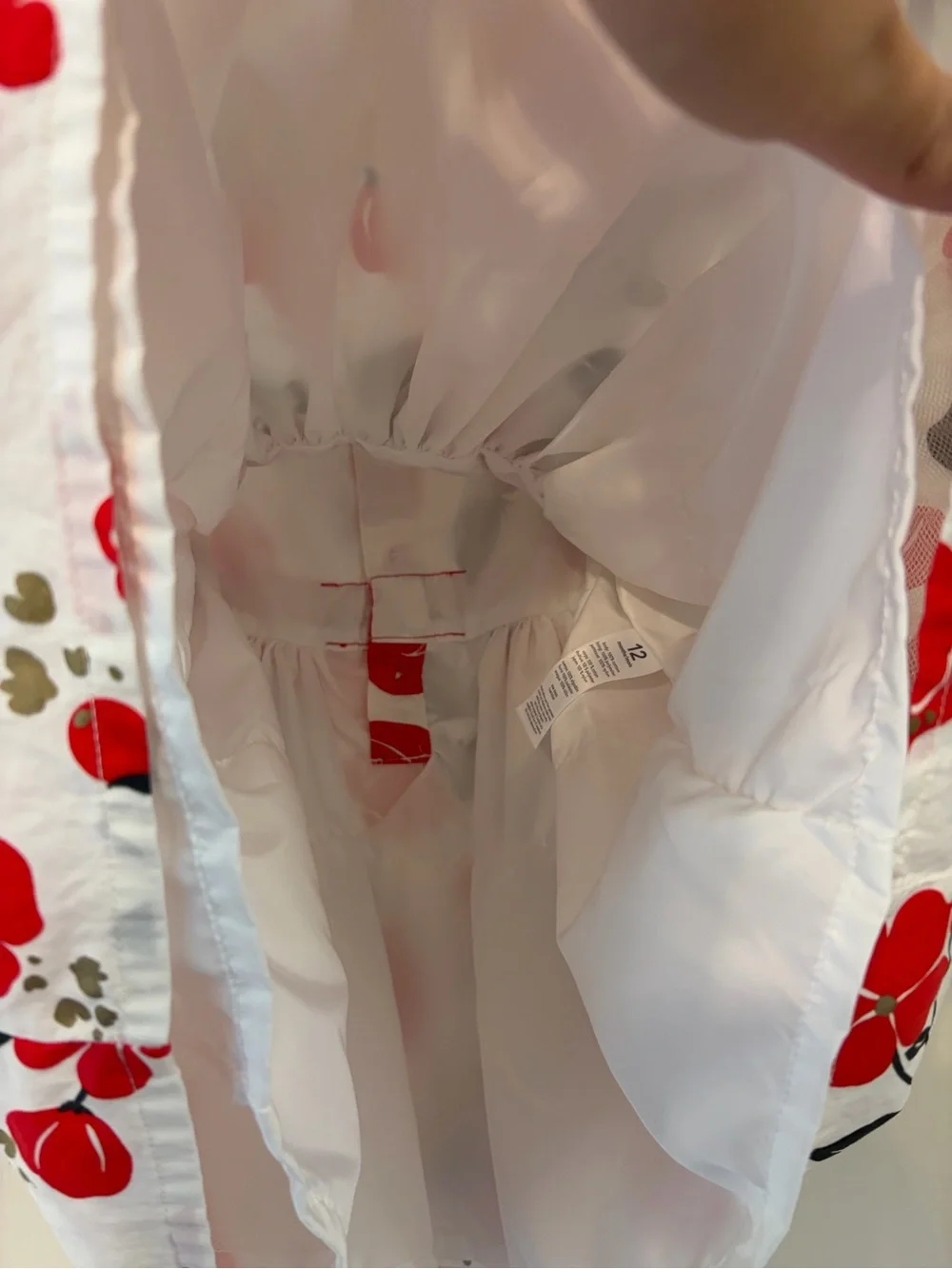 Carter's Baby Girl Floral Dress 12 Months Red White Holiday Party Bow